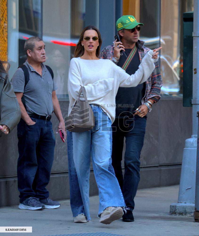 Alessandra Ambrosio with her boyfriend out in New York