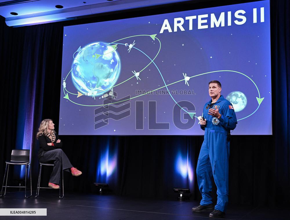 Jeremy Hansen Discusses Artemis II Mission In Longueuil - Canada