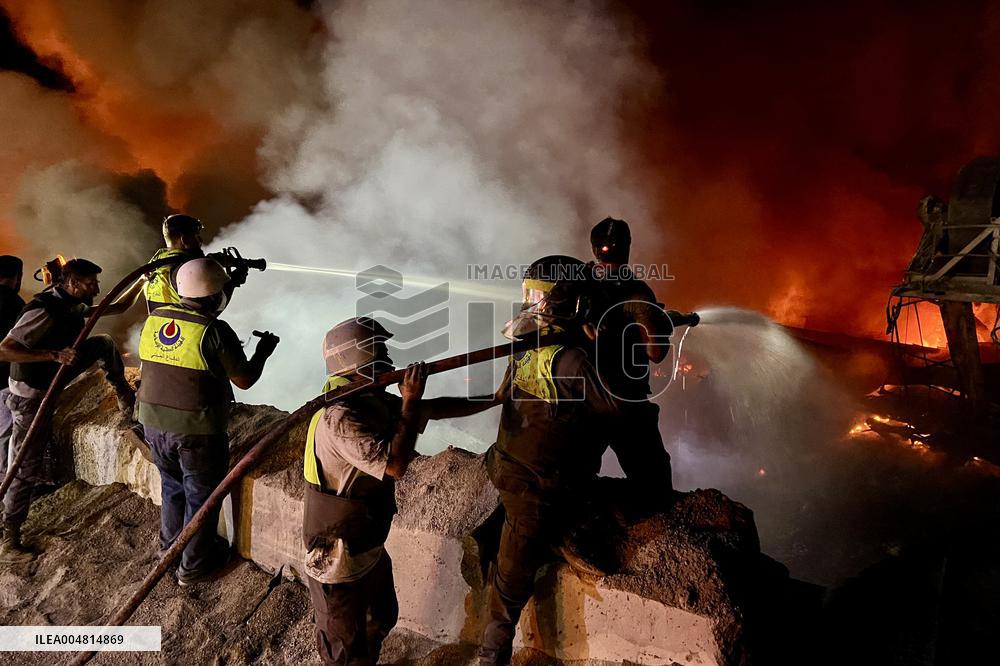 Aftermath Of Israeli Strike On Manufacturing Complex - Lebanon