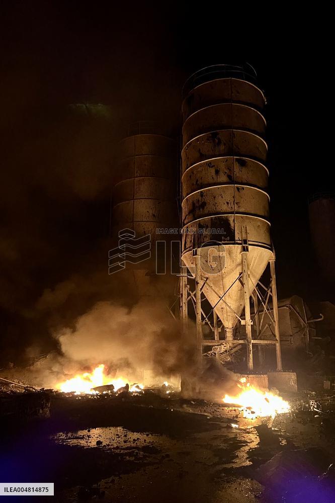 Aftermath Of Israeli Strike On Manufacturing Complex - Lebanon