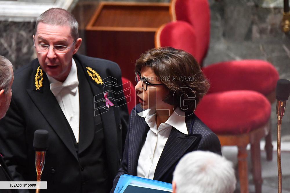 Motion De Censure Vote at The National Assembly - Paris