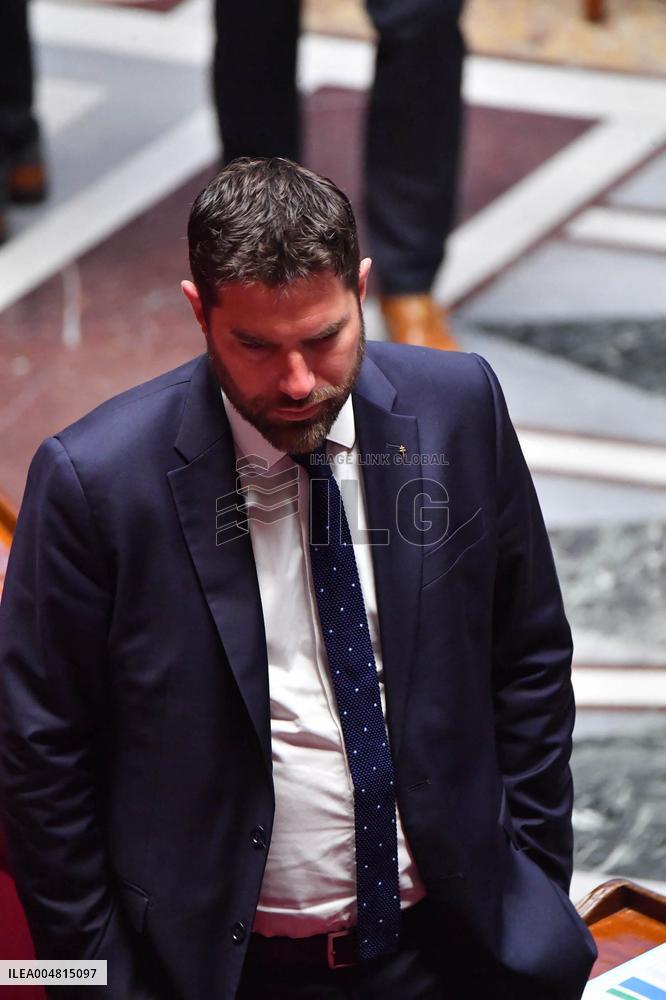 Motion De Censure Vote at The National Assembly - Paris