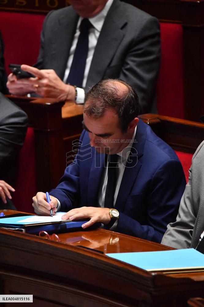 Motion De Censure Vote at The National Assembly - Paris
