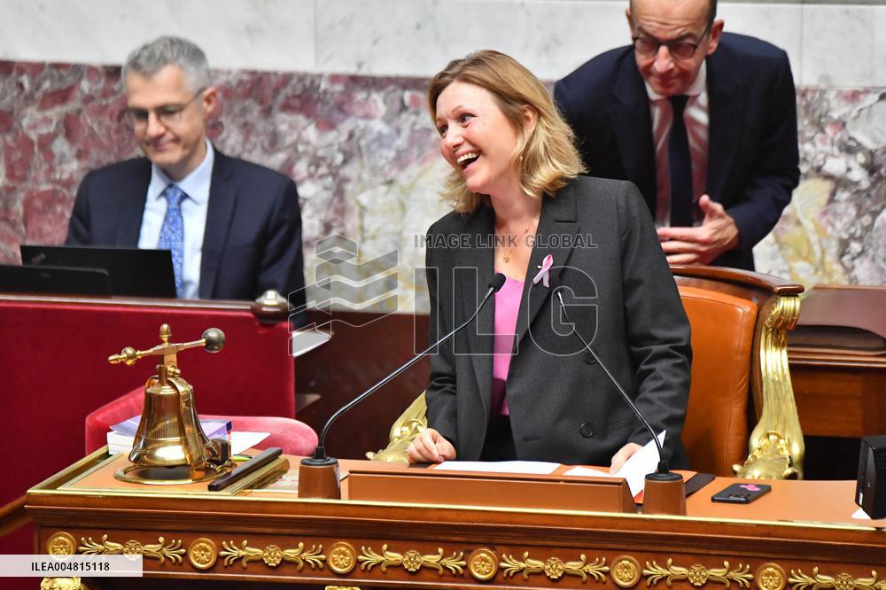 Motion De Censure Vote at The National Assembly - Paris