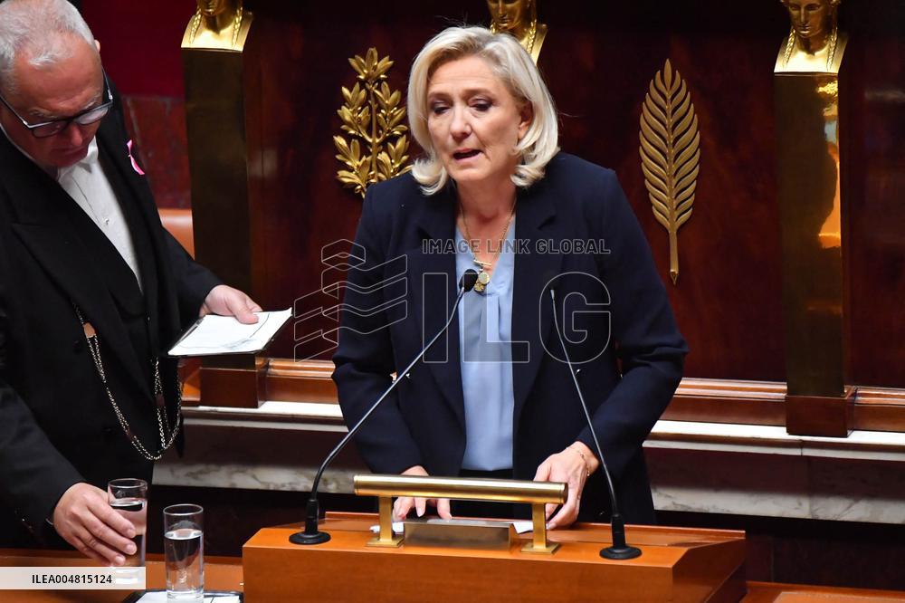 Motion De Censure Vote at The National Assembly - Paris