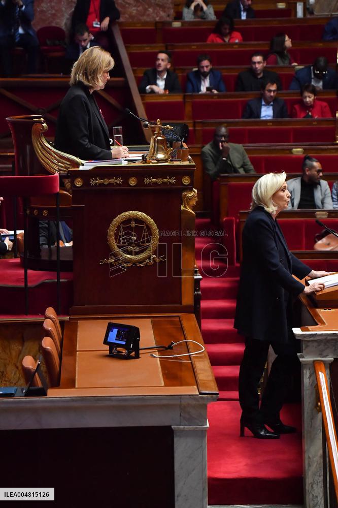 Motion De Censure Vote at The National Assembly - Paris