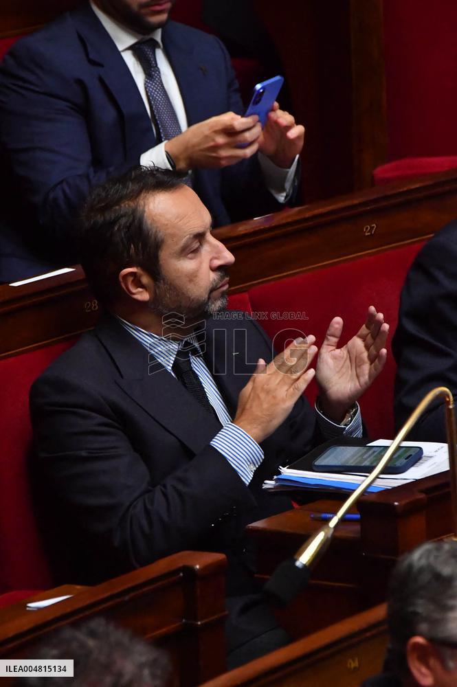 Motion De Censure Vote at The National Assembly - Paris