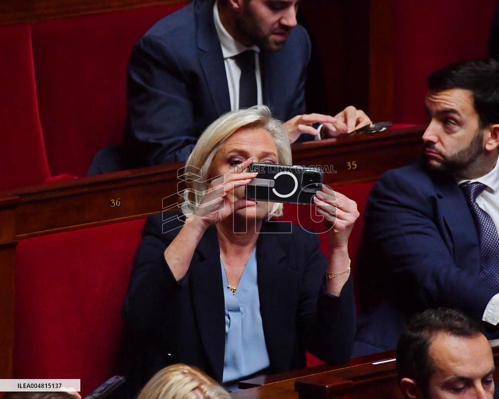 Motion De Censure Vote at The National Assembly - Paris