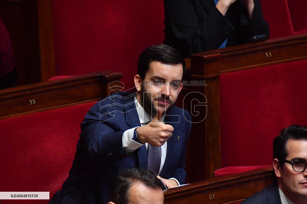 Motion De Censure Vote at The National Assembly - Paris