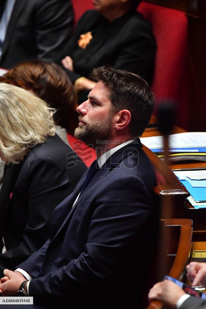 Motion De Censure Vote at The National Assembly - Paris