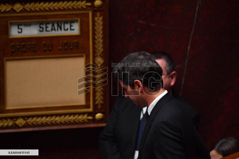 Motion De Censure Vote at The National Assembly - Paris