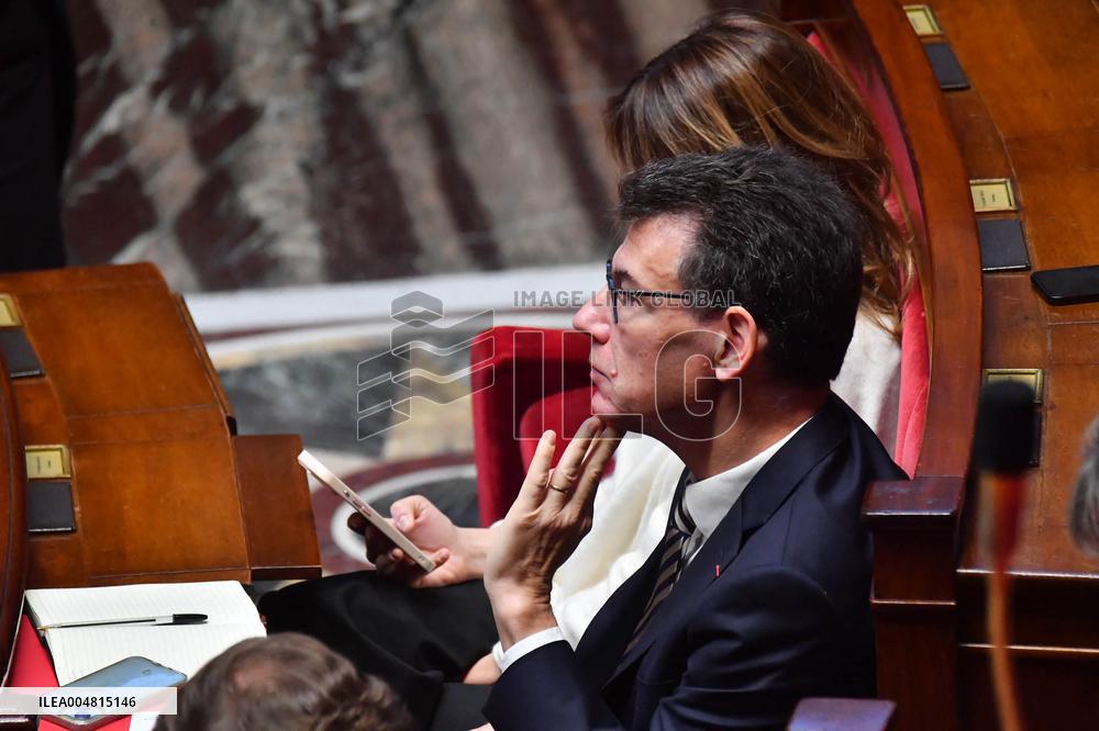 Motion De Censure Vote at The National Assembly - Paris