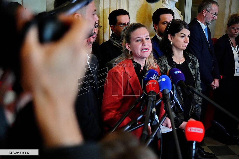 Motion De Censure Vote at The National Assembly - Paris