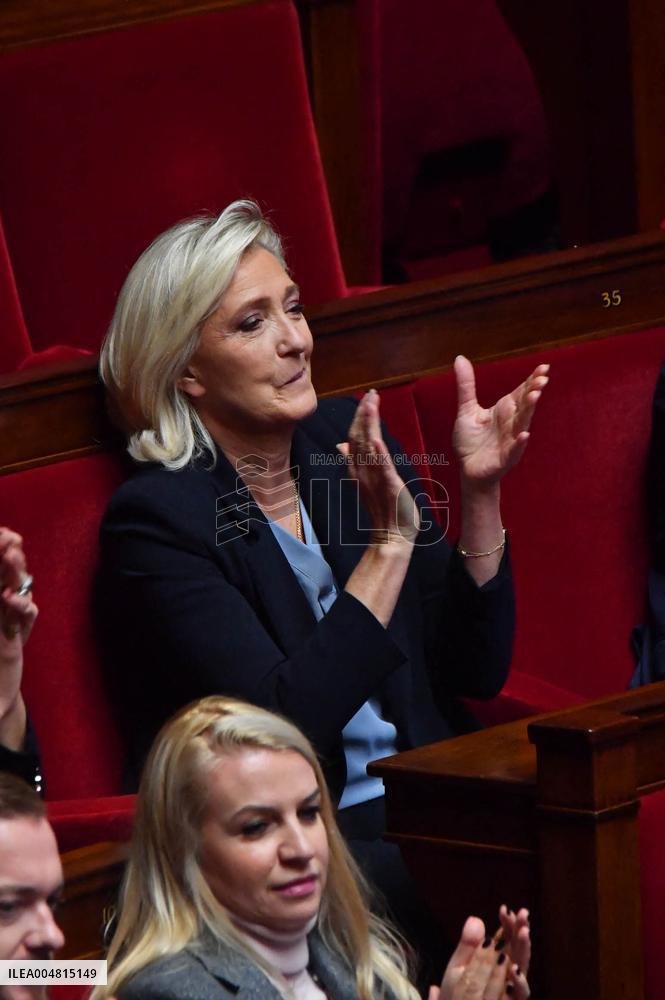 Motion De Censure Vote at The National Assembly - Paris