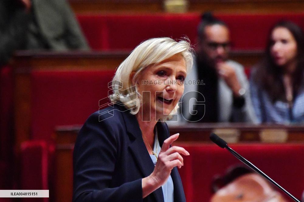 Motion De Censure Vote at The National Assembly - Paris