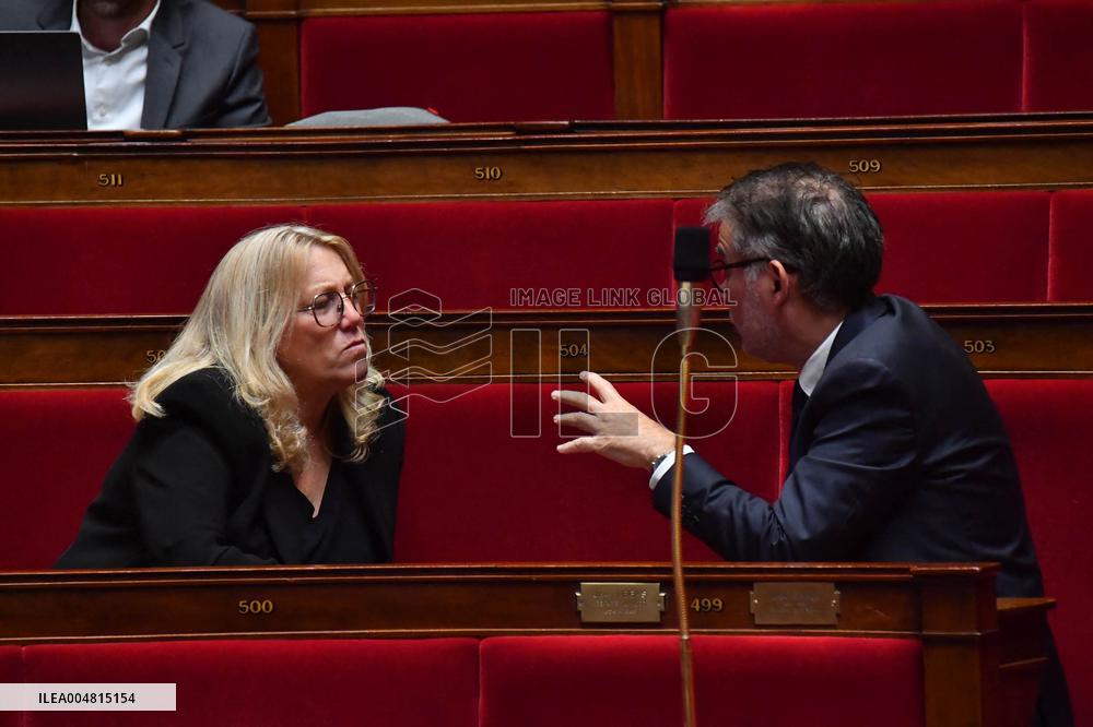 Motion De Censure Vote at The National Assembly - Paris