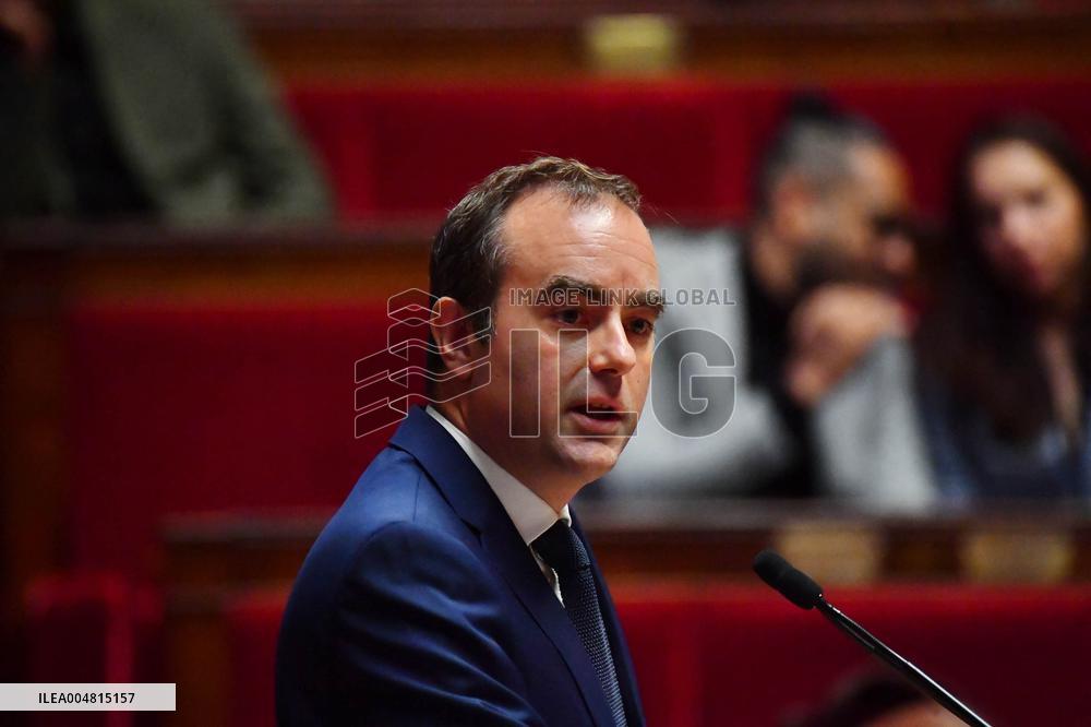 Motion De Censure Vote at The National Assembly - Paris