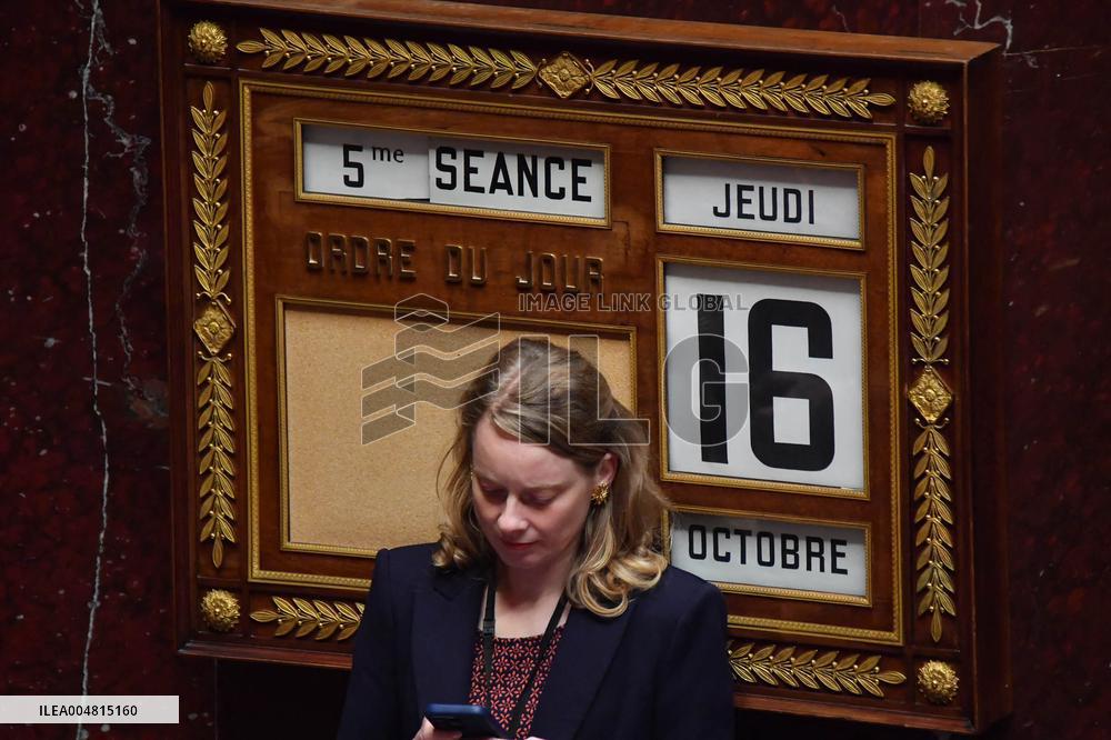 Motion De Censure Vote at The National Assembly - Paris