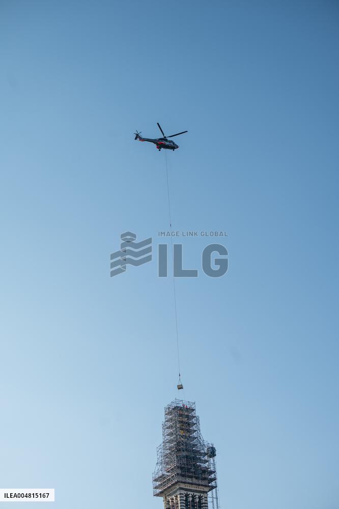 Golden Crown Reinstalled On Virgin Statue - Marseille
