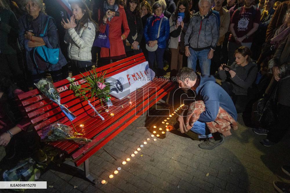 Vigil Held For Femicide Victim - Milan