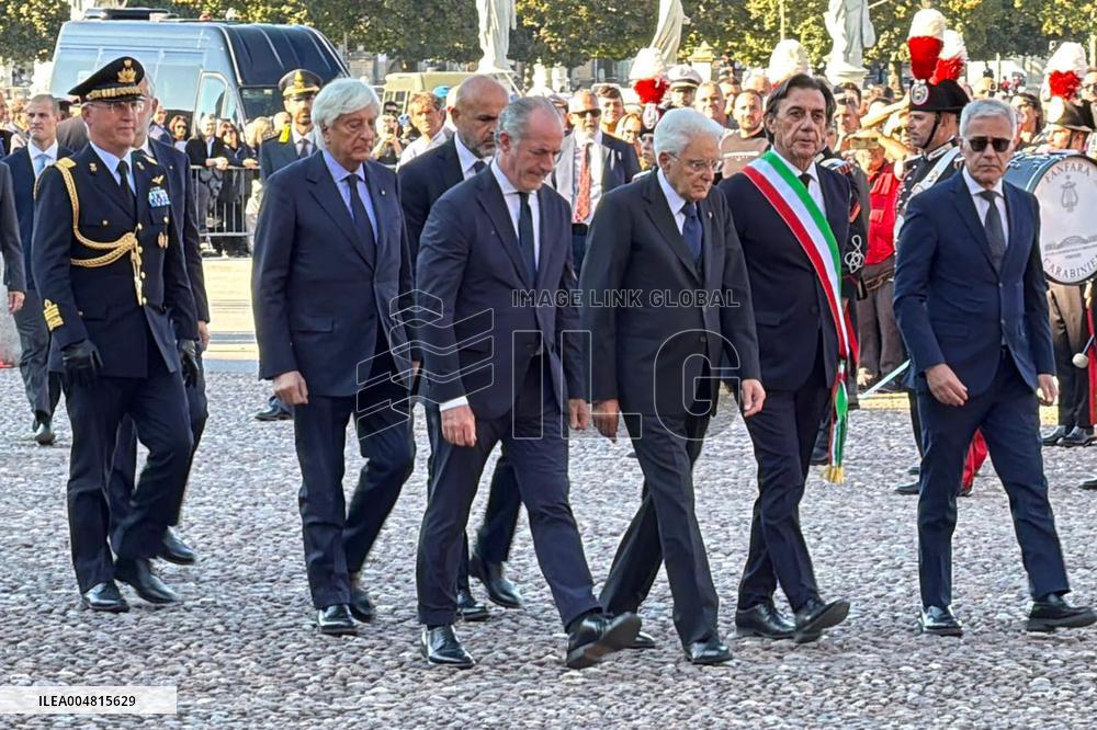 Mattarella and Meloni Attends State Funerals In Padua - Italy