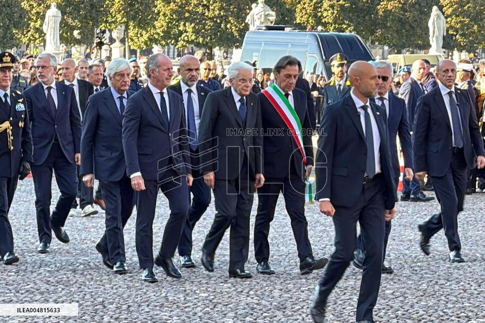 Mattarella and Meloni Attends State Funerals In Padua - Italy