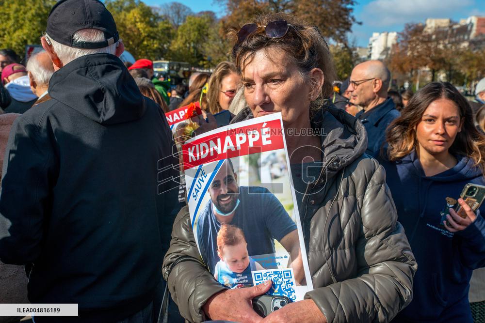 Rally Organized by The CRIF in Support of Israeli Hostages - Paris