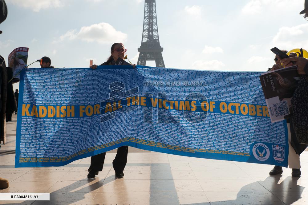 Rally Organized by The CRIF in Support of Israeli Hostages - Paris