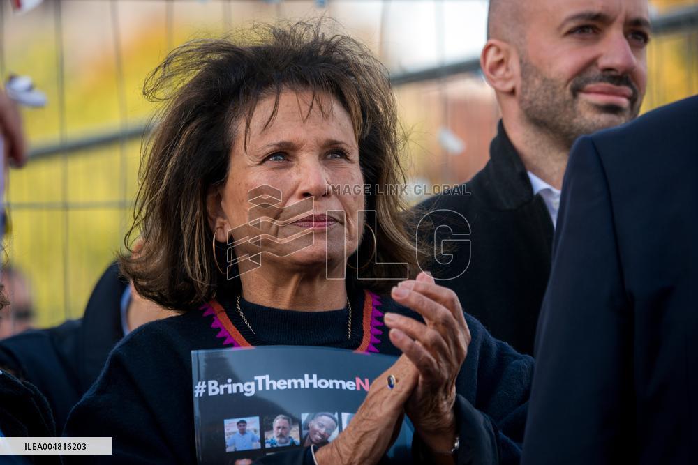 Rally Organized by The CRIF in Support of Israeli Hostages - Paris