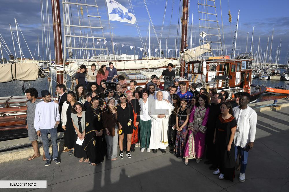Pope Leo XIV Visits Med 25 Bel Espoir Ship - Rome