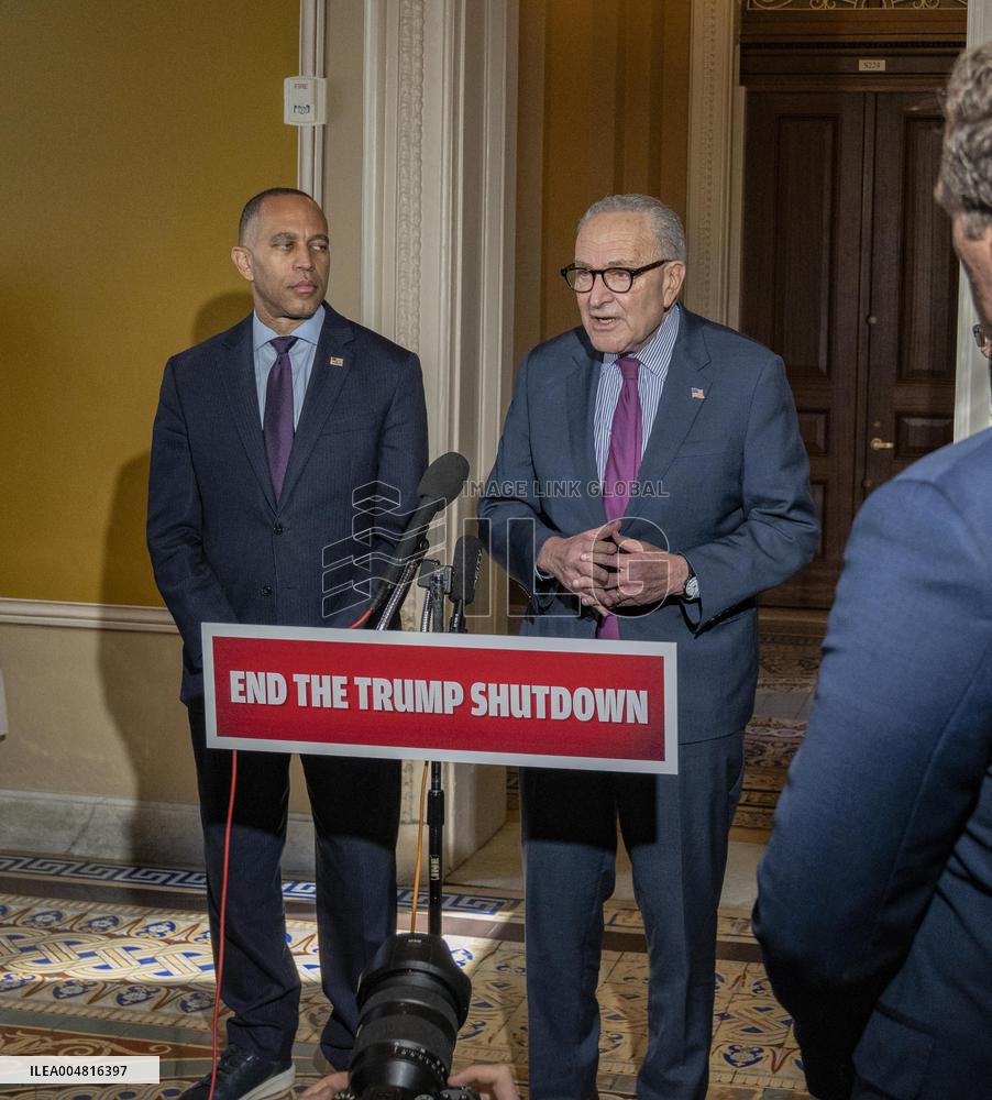 Schumer and Jeffries Press Conference on the Government Shutdown