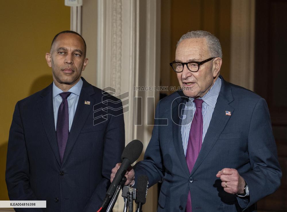 Schumer and Jeffries Press Conference on the Government Shutdown