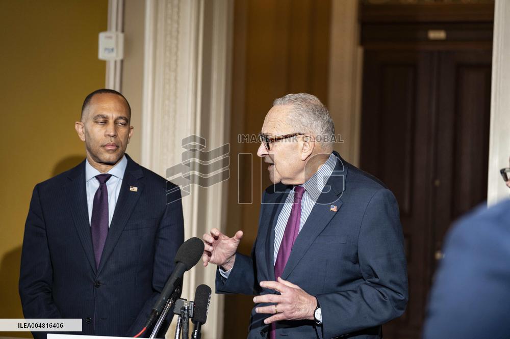 Schumer and Jeffries Press Conference on the Government Shutdown