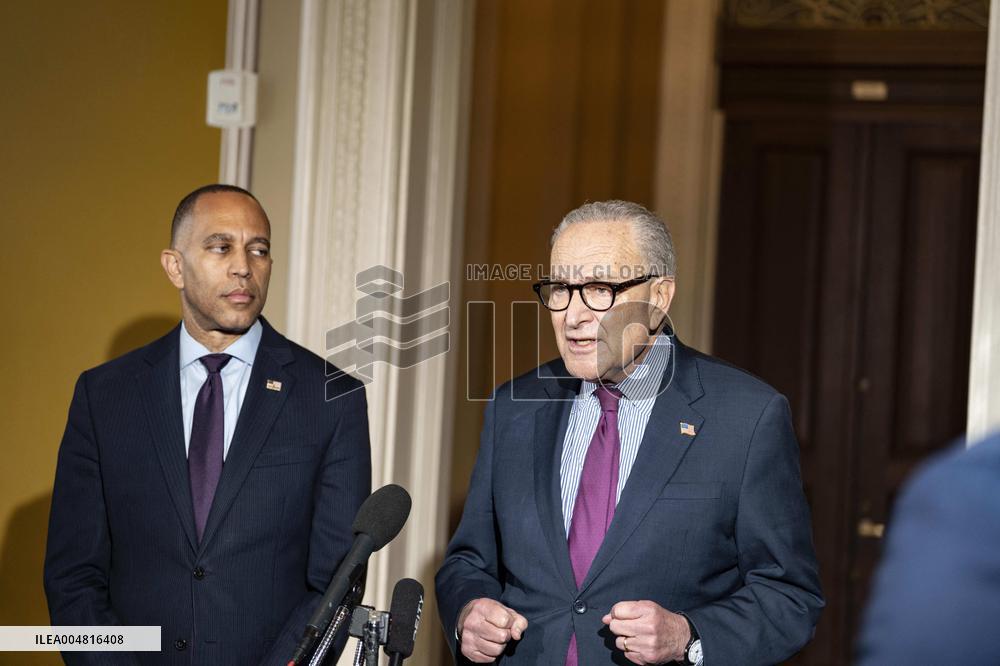 Schumer and Jeffries Press Conference on the Government Shutdown