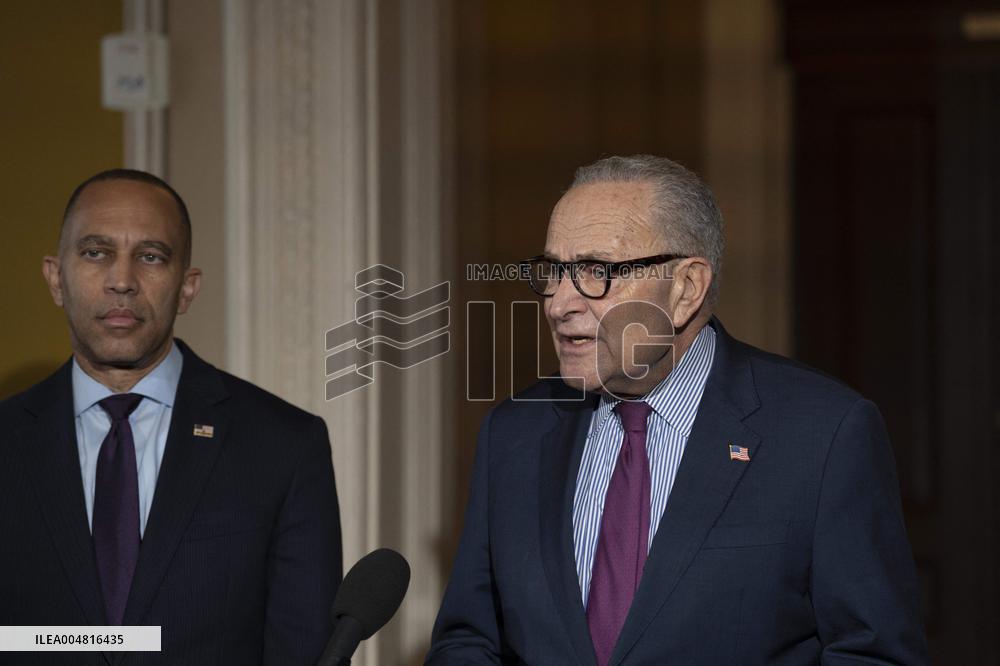Schumer and Jeffries Press Conference on the Government Shutdown