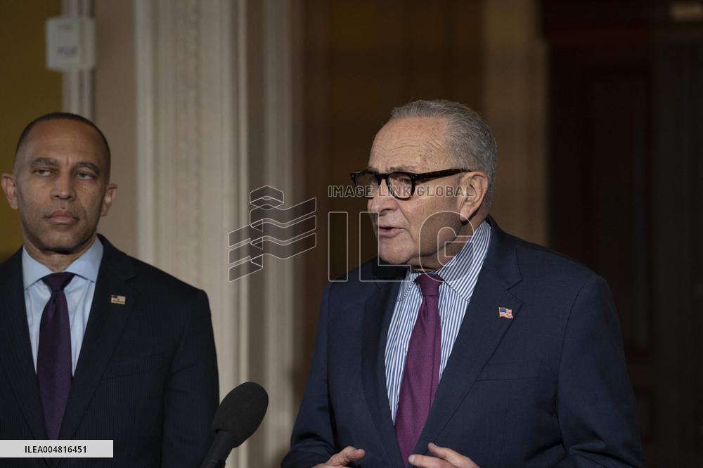 Schumer and Jeffries Press Conference on the Government Shutdown
