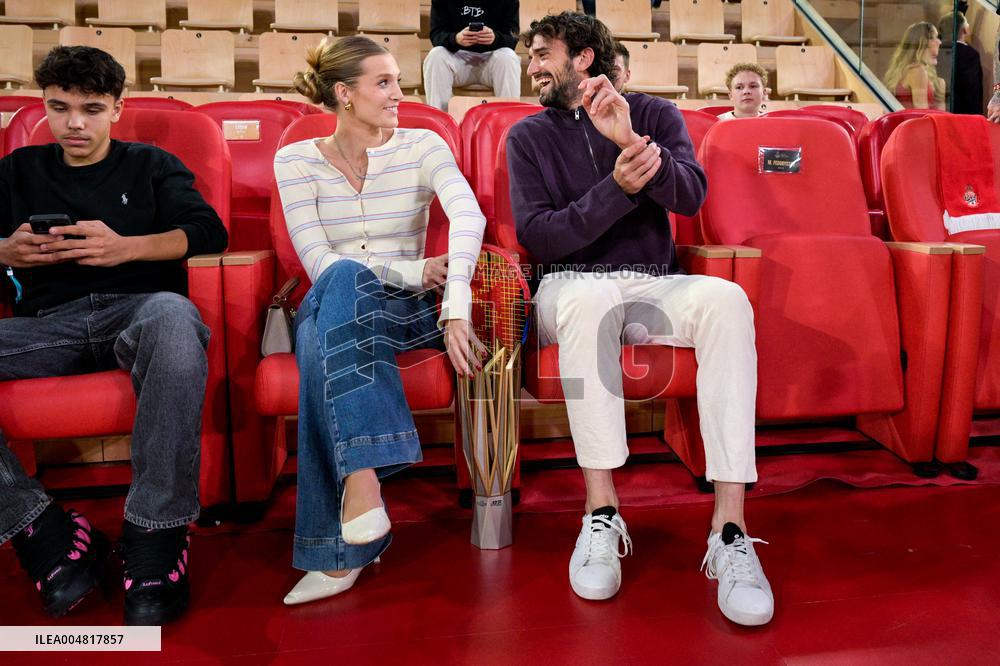 Valentin Vacherot Attends Euroleague Championship Match - Monaco