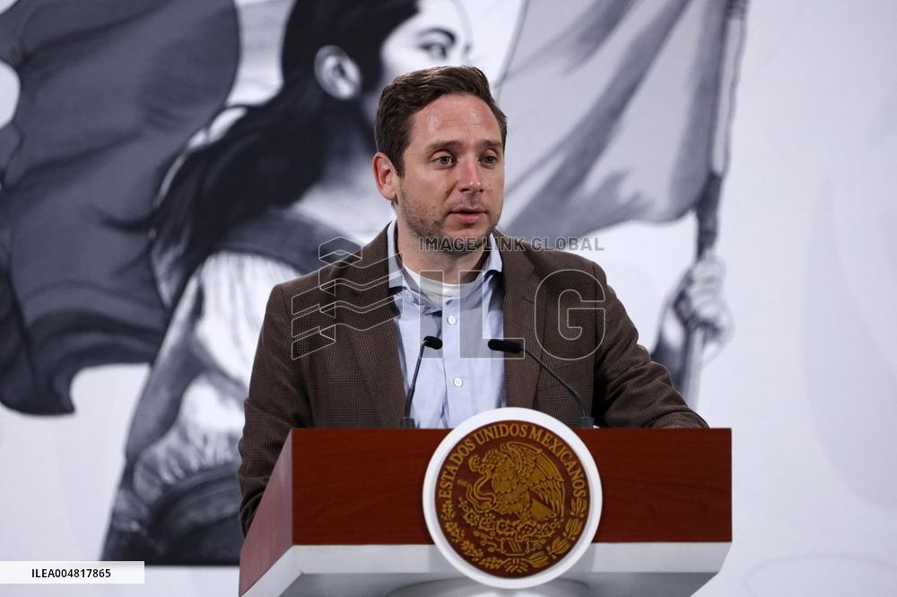 Mexican President Claudia Sheinbaum Holds Briefing Conference - Mexico