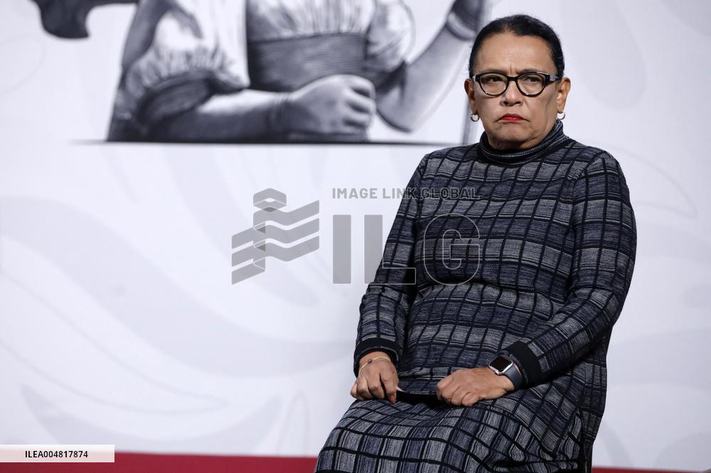 Mexican President Claudia Sheinbaum Holds Briefing Conference - Mexico