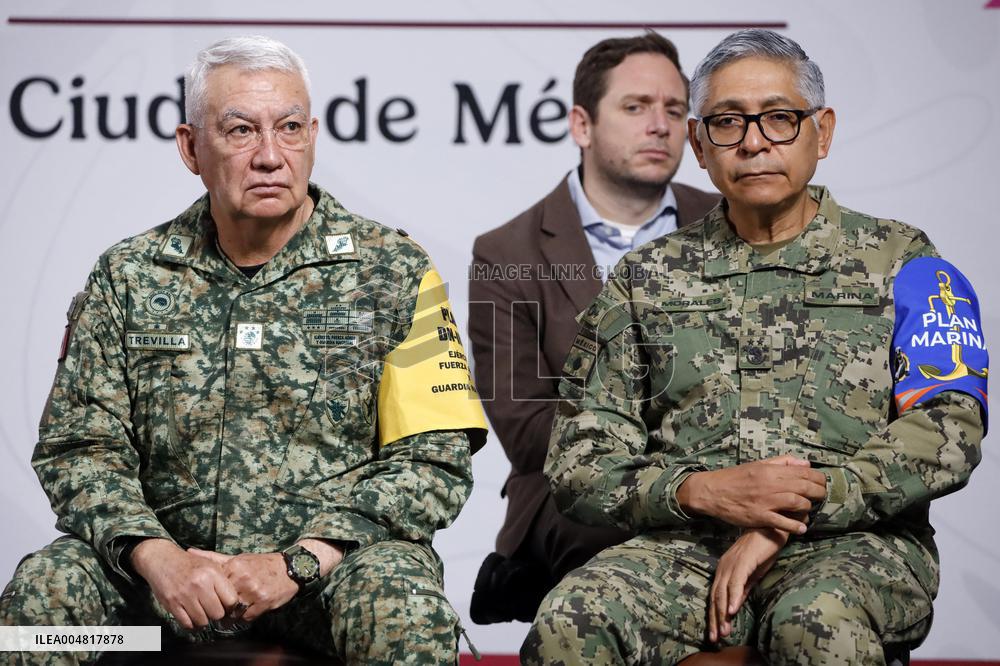 Mexican President Claudia Sheinbaum Holds Briefing Conference - Mexico