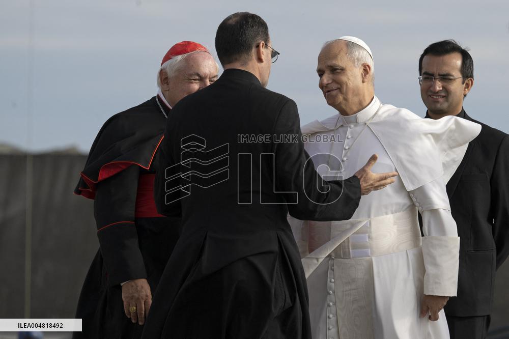 Pope Leo XIV Visits The Med 25 Bel Espoir Peace Training Ship - Italy