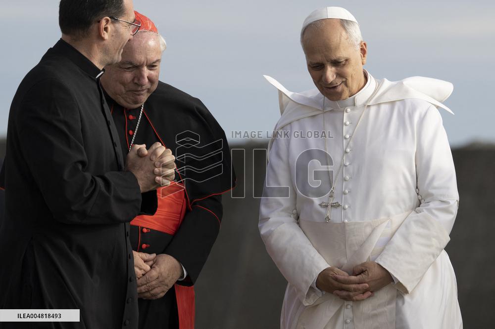Pope Leo XIV Visits The Med 25 Bel Espoir Peace Training Ship - Italy