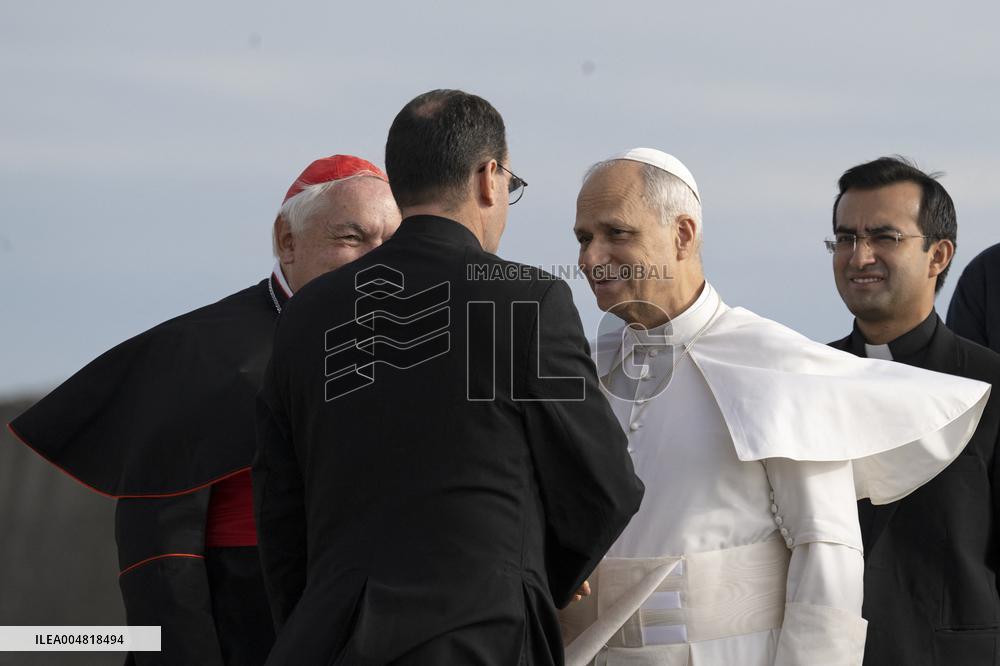 Pope Leo XIV Visits The Med 25 Bel Espoir Peace Training Ship - Italy