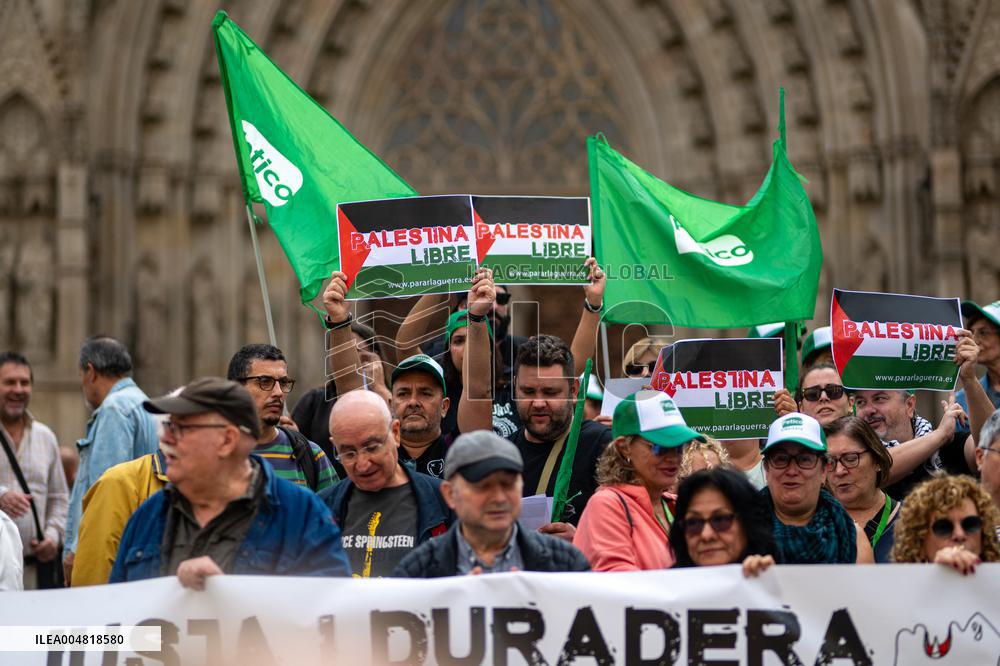 Stop the War Platform Rally for Palestine - Barcelona