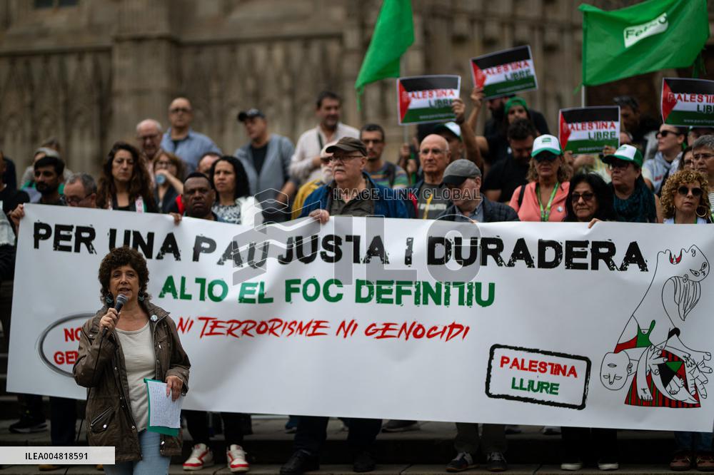 Stop the War Platform Rally for Palestine - Barcelona