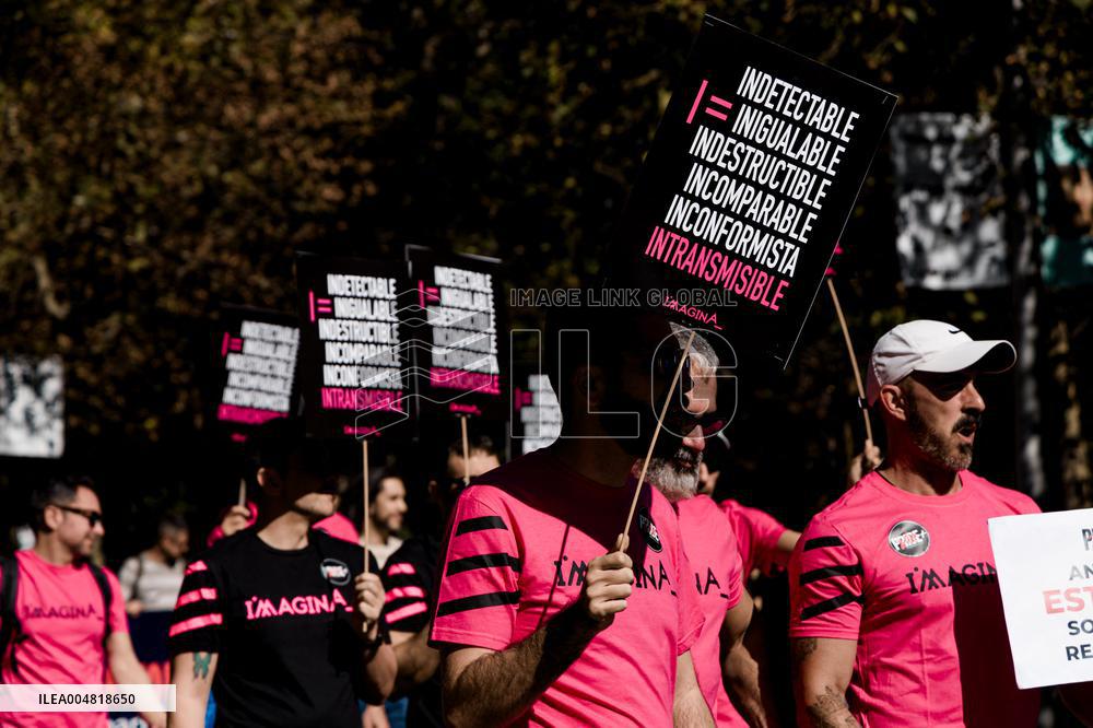 Fourth Positive March organized by Pride Positivo - Madrid
