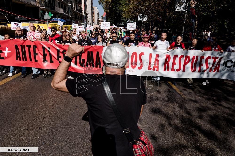 Fourth Positive March organized by Pride Positivo - Madrid