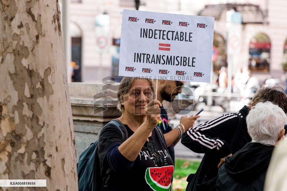 Fourth Positive March organized by Pride Positivo - Madrid