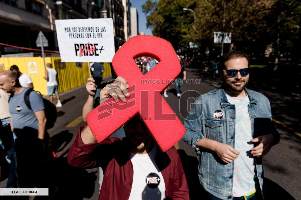 Fourth Positive March organized by Pride Positivo - Madrid