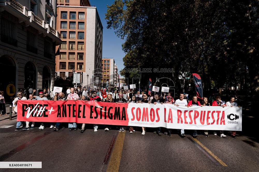 Fourth Positive March organized by Pride Positivo - Madrid